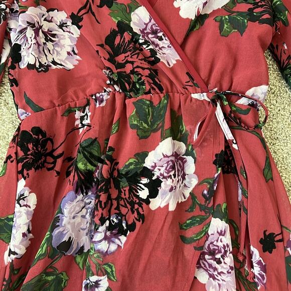 NWT Adam Levine Floral Hi-lo Dress Small 4 6 Wedding Guest Flowy Romantic NEW - Picture 3 of 16